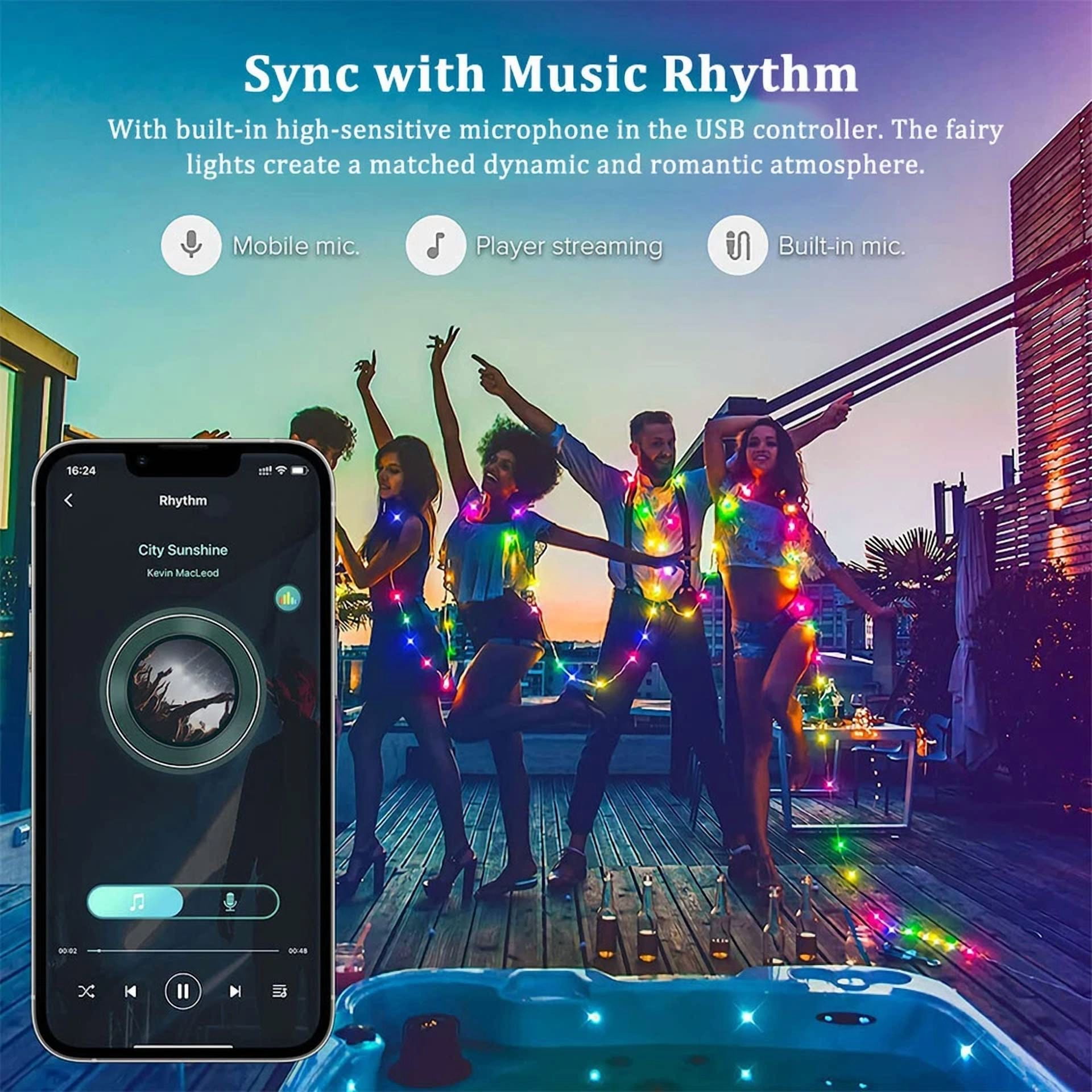 33Ft Strip String Fairy Lights Remote Control Color Changing Rgb For In/Outdoor - Image 2