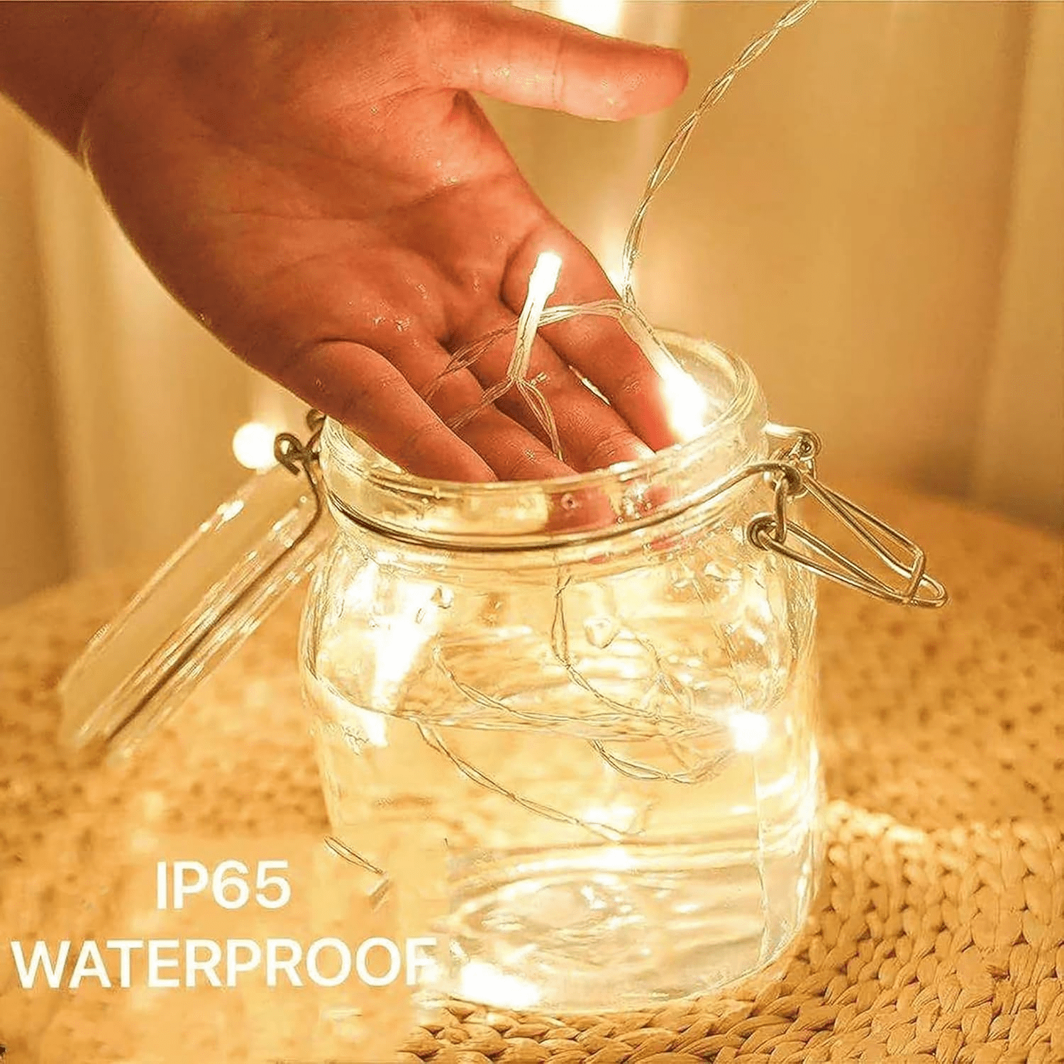 Fairy Lights Waterproof,220LED 82ft Fairy Lights Plug in,String Lights Main Powered with Remote Control,8 Mode Christmas Lights Indoor/Outdoor for Tree Wedding Party Room Decorations(Warm White) - Image 2