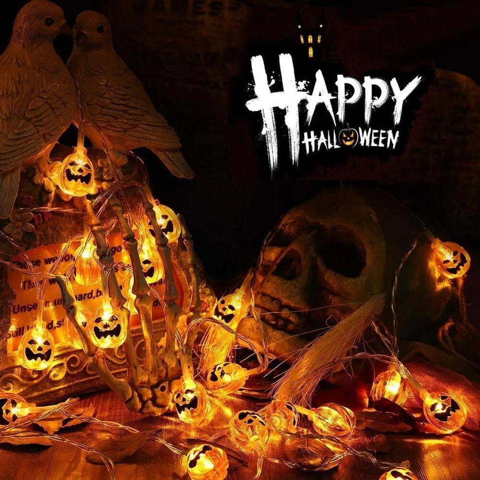 10Ft Halloween 20 Led String Lights Waterproof Outdoor Indoor Fairy Decor - Image 3