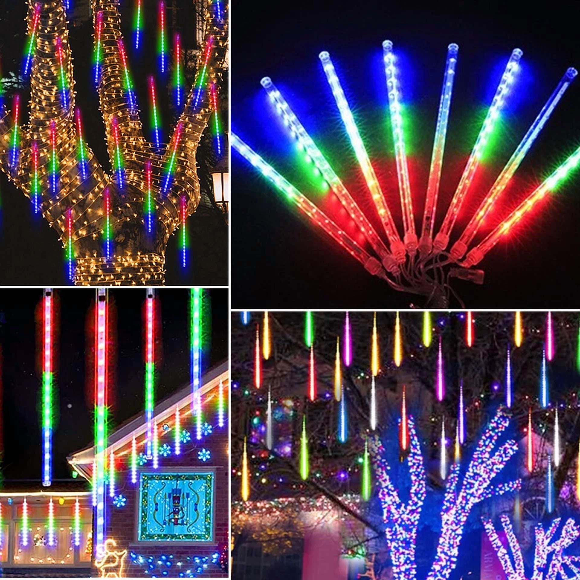 288 Led Lights Meteor Shower Rain Tree String Light Outdoor Garden Party Decor - Image 2