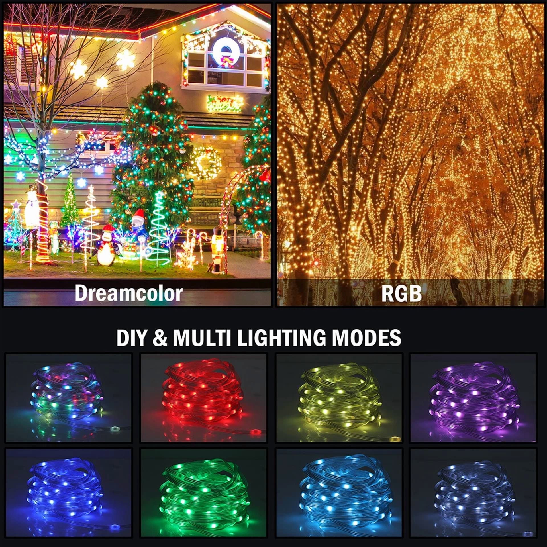 33Ft Led Strip Rope Lights Music Sync Smart Rgb Led Light W/ Remote Ip65 Outdoor - Image 6
