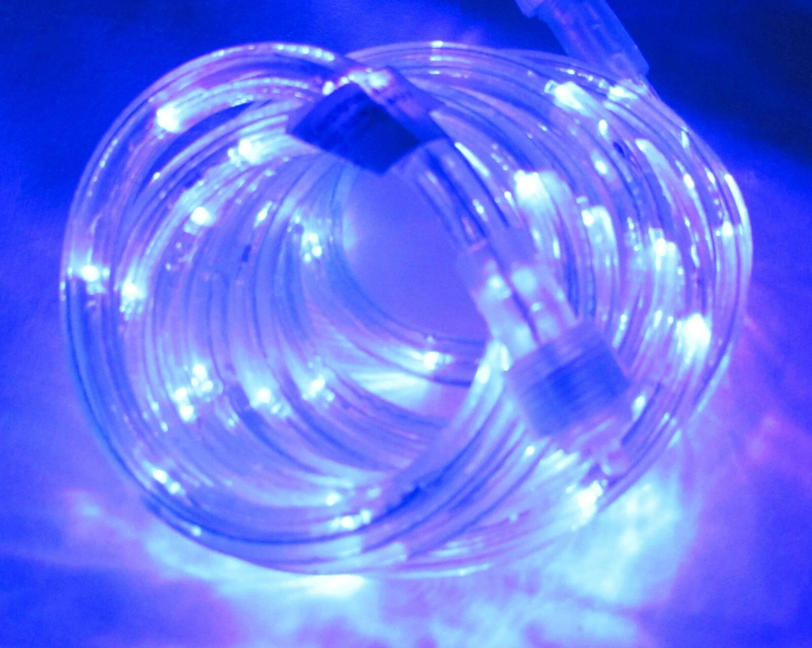 Led Rope Light 9Ft 120V 2-Wire 1/2" Blue Outdoor Decoration Building Bar