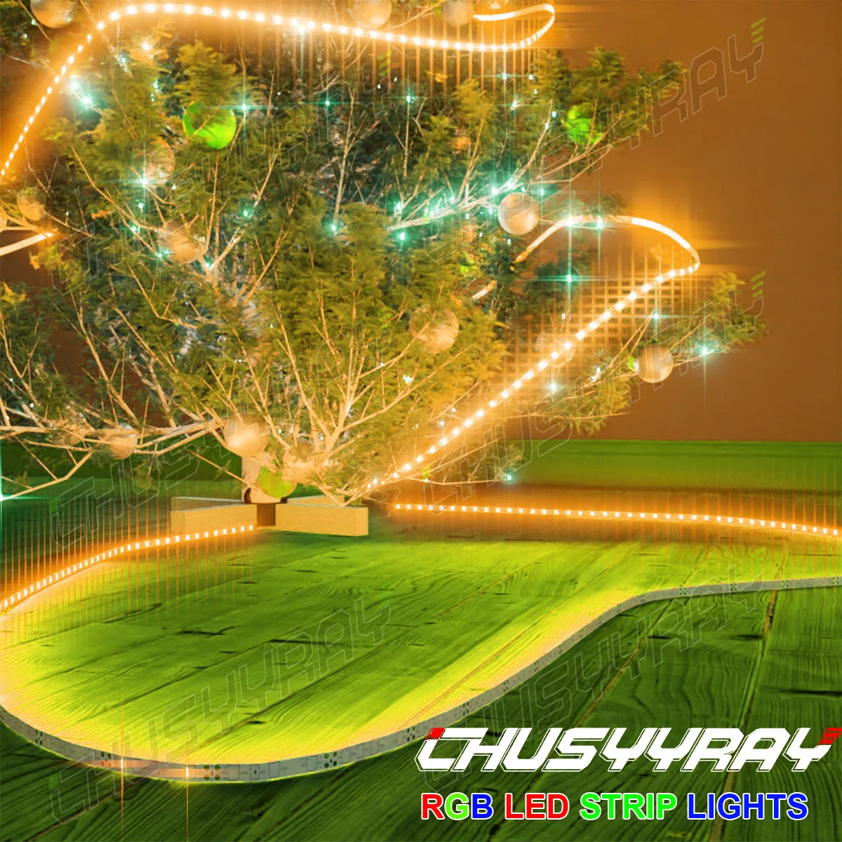 Rgb Led Strip Light 5M Waterproof 300 Leds Flexible 2835Smd Party Garden Decor