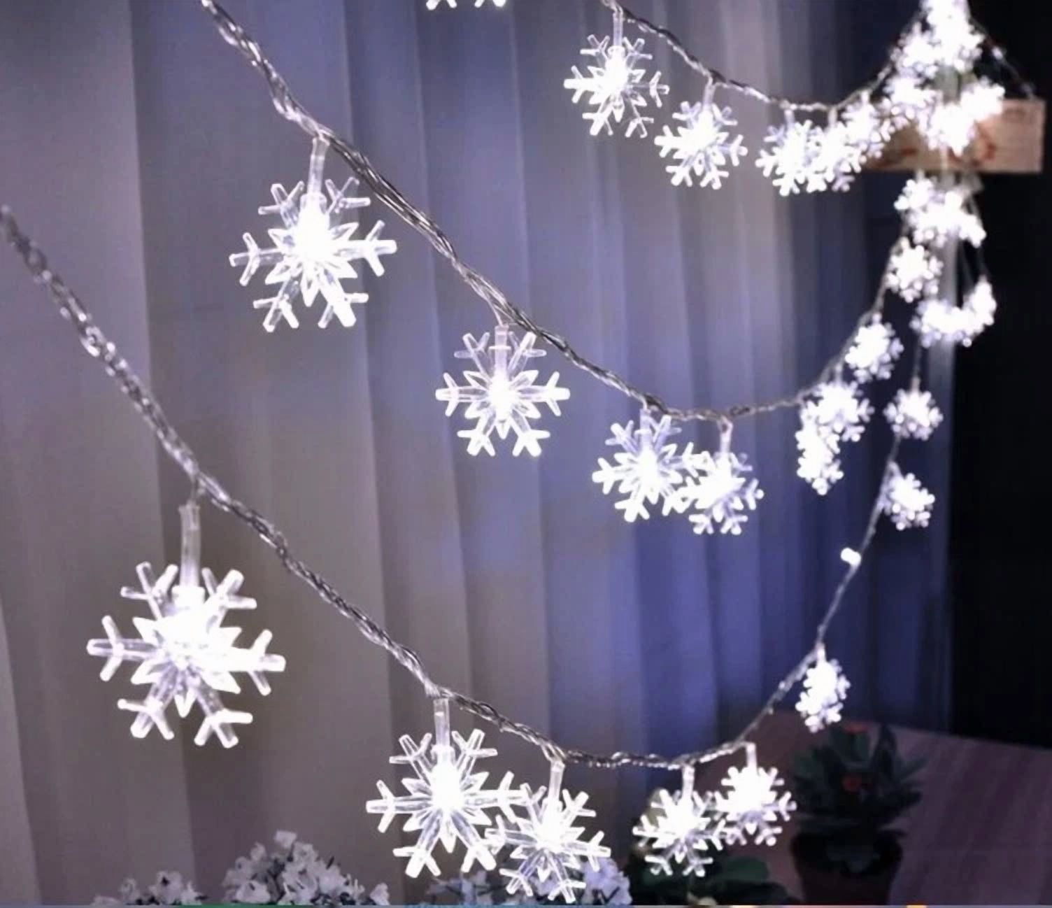Snowflake Christmas Led Lights String Garland Christmas Decoration