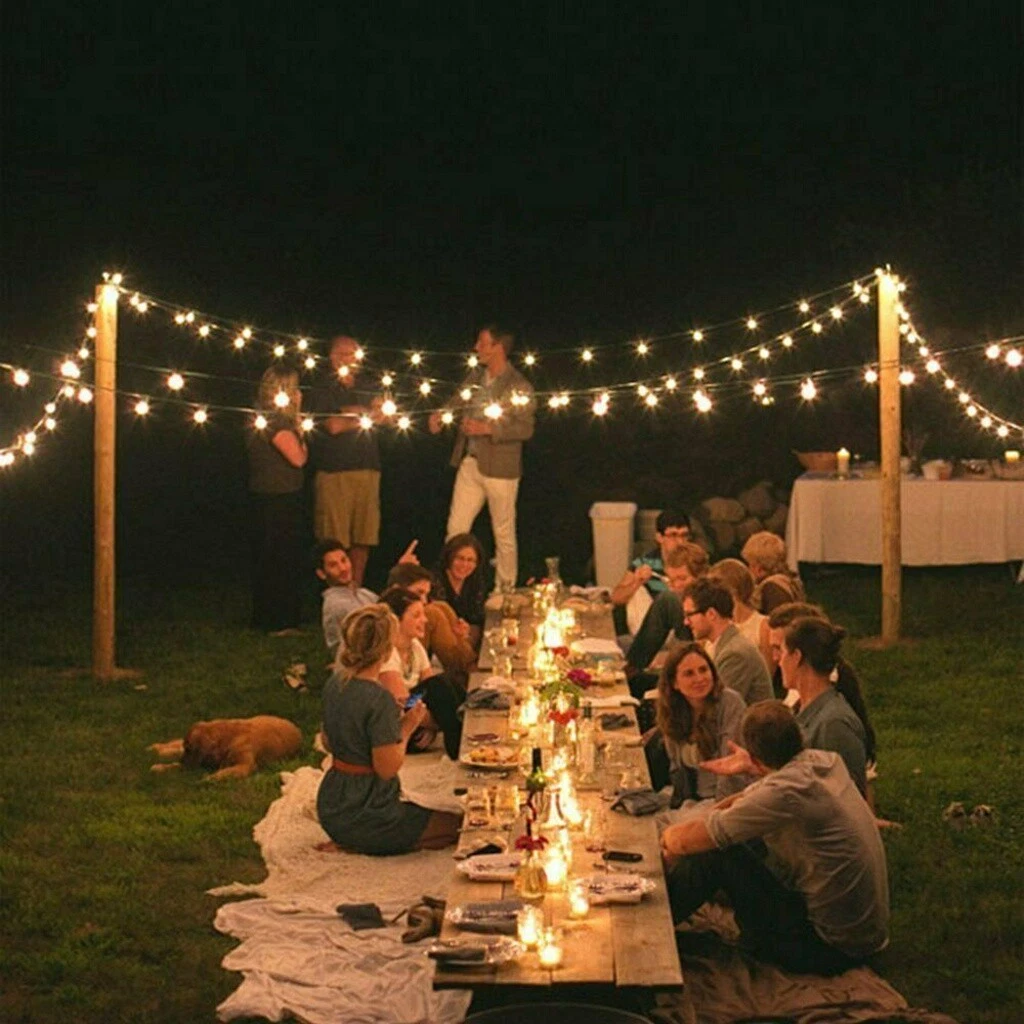 Solar Powered 21Ft 30Led String Lights Garden Wedding Party Decor Waterproof