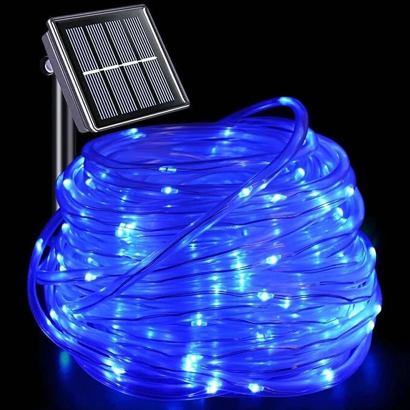 Solar Rope Lights Led - 22Ft 50 Led Fairy Rope Christmas Lights For Garden Patio