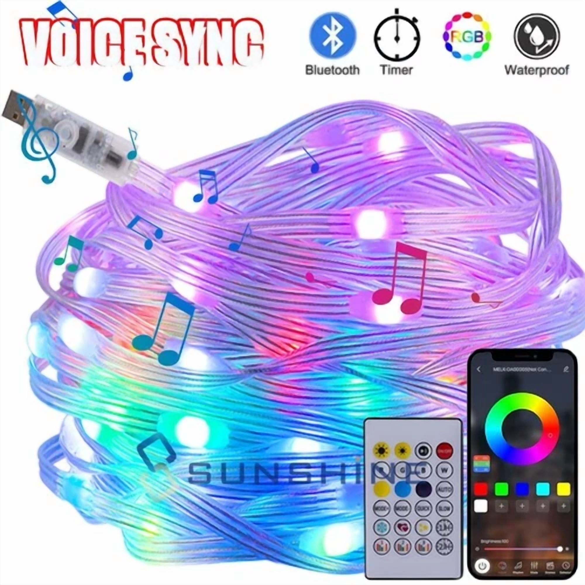 Usb Rope Tube Lights 100 Led 33Ft Strip Waterproof Outdoor Landscape Lighting