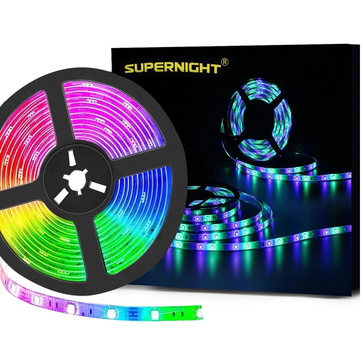16.4Ft Rgb Led Strip Light 3528Smd Waterproof Rope Tape Lamp For Party Home Tv