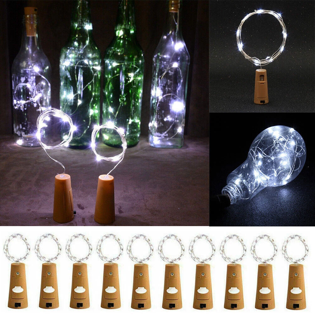 6.6Ft Wine Bottle Fairy String Lights 20 Leds Battery String Light Outdoor Party